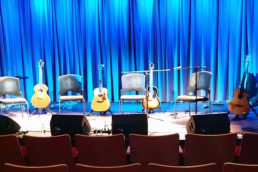 GRAMMY STAGE WITH GUITARS